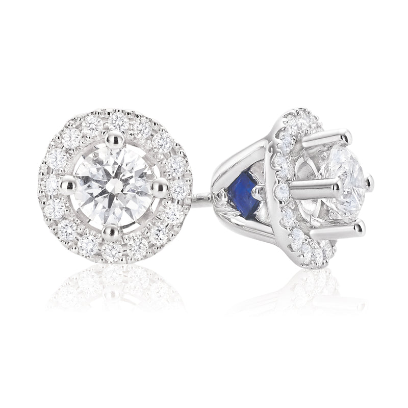 Vera Wang Love 18ct White Gold Round Brilliant Cut with 1/2 Carat tw of Diamonds Earrings