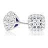 Vera Wang Love 18ct White Gold Princess & Round Cut with 1/2 Carat tw of Diamonds Earrings