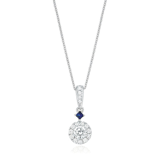 Vera Wang Love 18ct White Gold Round Cut with 0.40 CARAT tw of Diamonds Necklace