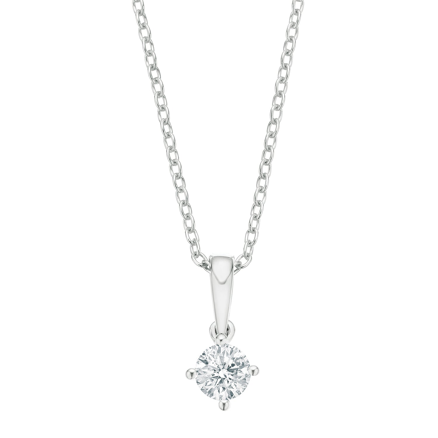 1/2 Ct. Pink Heart Lab-Grown Diamond Solitaire 14K White Gold Necklace |  Lab-Grown Diamonds — New World Diamonds