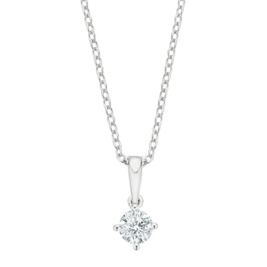 Promise 18ct White Gold Round Brilliant Cut with 1/2 CARAT of Diamond Pendant