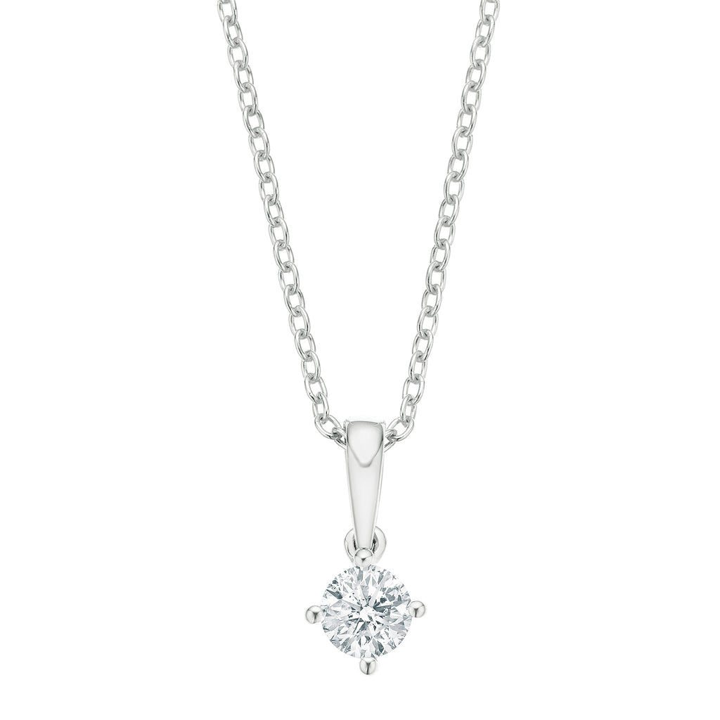 Buy Solitaire Diamond Pendants1/2 Carat 4 Prong Solitaire Basket Diamond  Pendant Necklace 14K White Gold Value Collection w/ 16