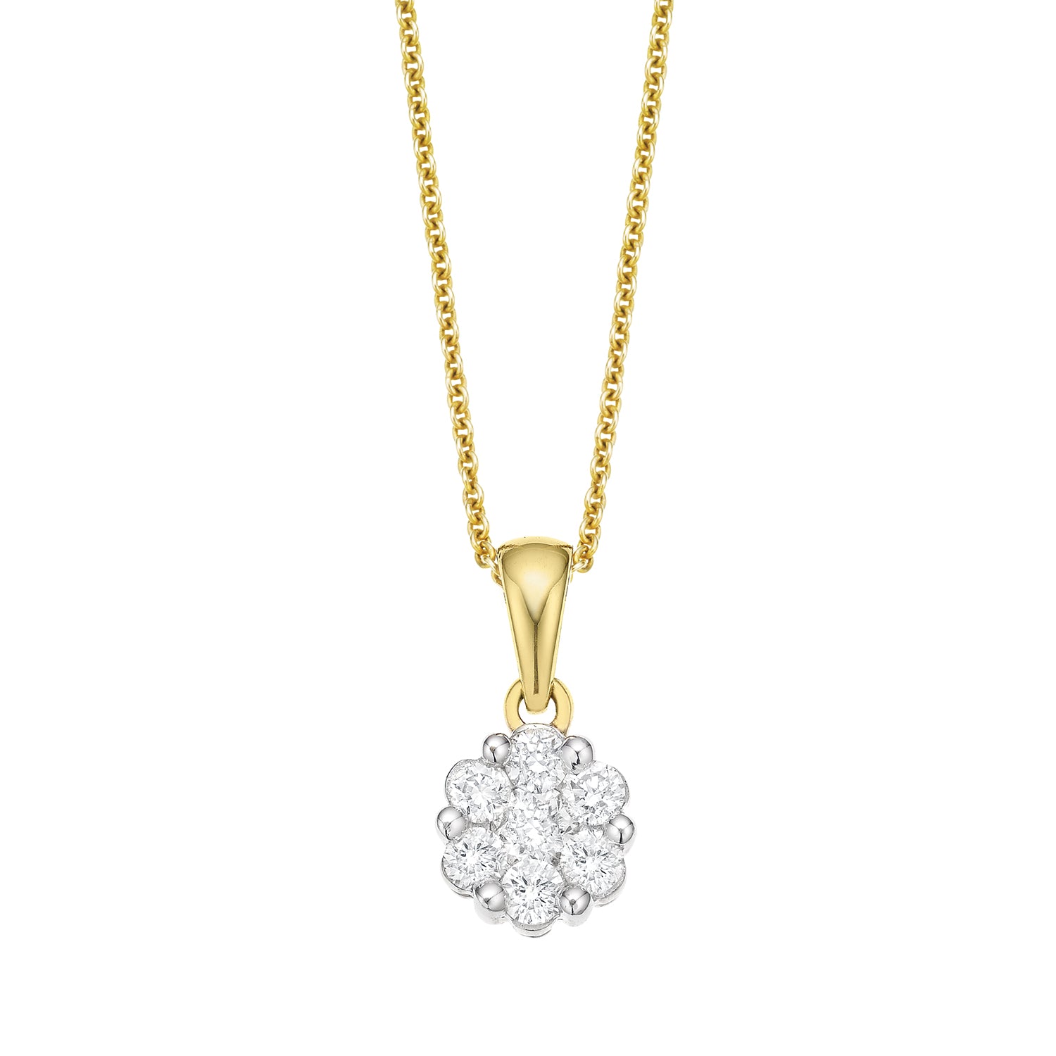 Sterling Silver 1/4 Carat T.W. Diamond Pendant Necklace