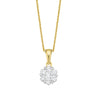 9ct Yellow Gold Round Brilliant Cut with 1/4 CARAT tw of Diamond Pendant