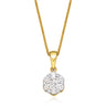 9ct Yellow Gold Round Brilliant Cut with 1/2 CARAT tw of Diamond Pendant