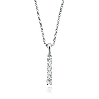 18ct White Gold Round Brilliant Cut with 1/3 CARAT tw of Diamond Pendant