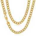 9ct Yellow Gold 55cm Diamond Cut Bevel and Square Curb Chain