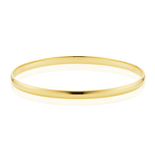 9ct Yellow Gold 68x5mm Solid Bangle