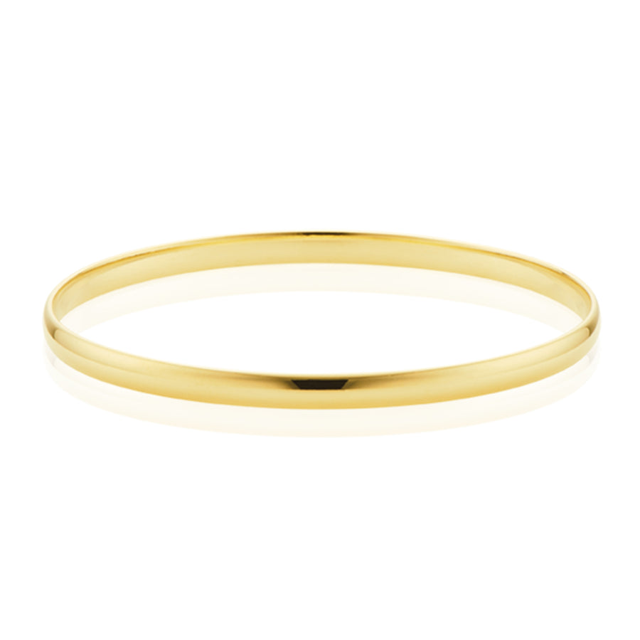 9ct Yellow Gold 68x5mm Solid Bangle