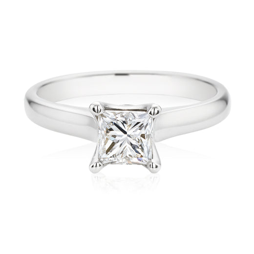 Promise 18ct White Gold Princess Cut with 1 CARAT of Diamonds Ring
