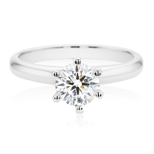Promise 18ct White Gold Round Brilliant Cut with 1 CARAT of Diamond Ring