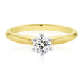 Promise 18ct Two Tone Gold Round Brilliant Cut with 1/2 CARAT of Diamonds Ring