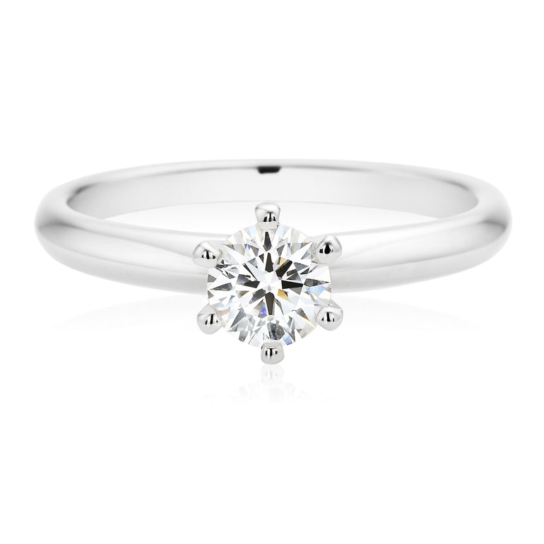 Promise 18ct White Gold Round Brilliant Cut with 1/2 CARAT of Diamonds Ring