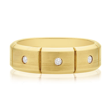 9ct Yellow Gold Round Brilliant Cut with 0.10 CARAT tw of Diamonds Ring