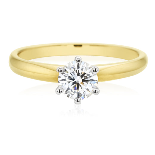 Promise 18ct Two Tone Gold Round Brilliant Cut with 0.70 CARAT of Diamonds Ring