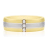 9ct Two Tone Gold Round Brilliant Cut with 0.10 CARAT tw of Diamonds Ring