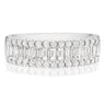 18ct White Gold Round & Baguette Cut with 1 CARAT tw of Diamonds Ring