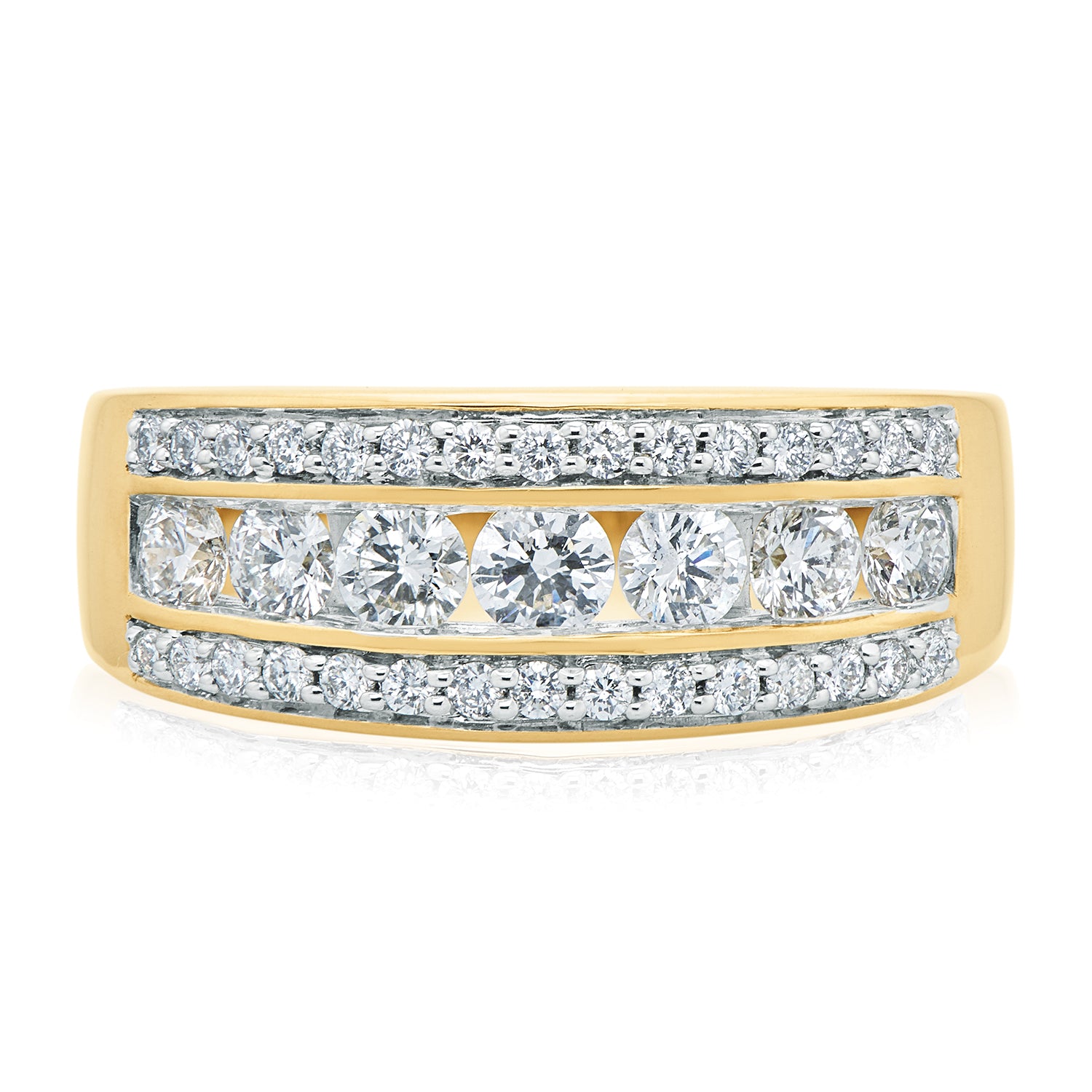 18ct Yellow Gold Round Brilliant Cut with 1 CARAT tw of Diamonds Ring