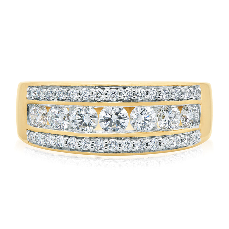 18ct Yellow Gold Round Brilliant Cut with 1 CARAT tw of Diamonds Ring