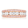 Pink Diamonds Platinum & 18ct Rose Gold Round Cut with 1 CARAT tw of Diamonds Ring