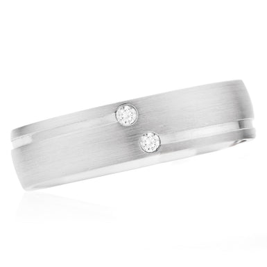 18ct White Gold Round Brilliant Cut with 0.06 CARAT tw of Diamonds Ring