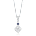 Vera Wang Love 18ct White Gold Princess & Round Cut with 0.38 Carat tw of Diamonds Necklace