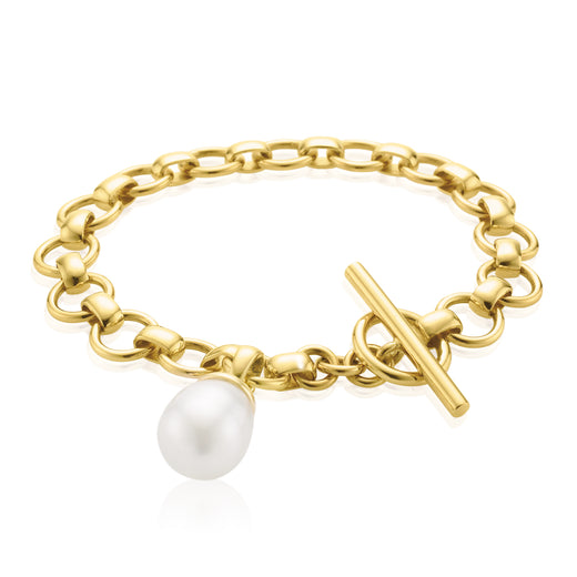 Perla By Autore 9ct Yellow Gold 12mm South Sea Pearl Bracelet