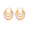Titanium Creole Pattern 3 Row Hoop Earrings