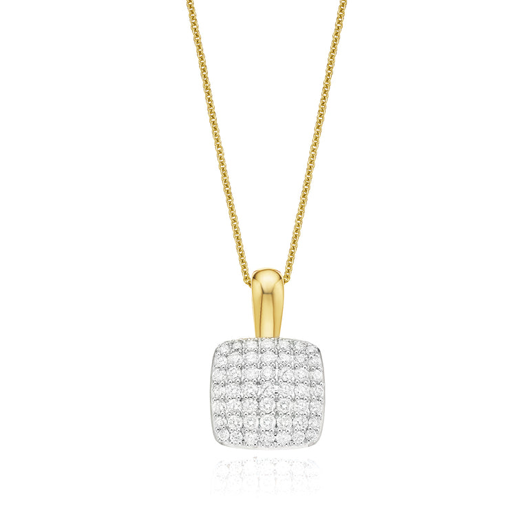 18ct Yellow Gold Round Brilliant Cut with 1 CARAT tw of Diamond Pendant