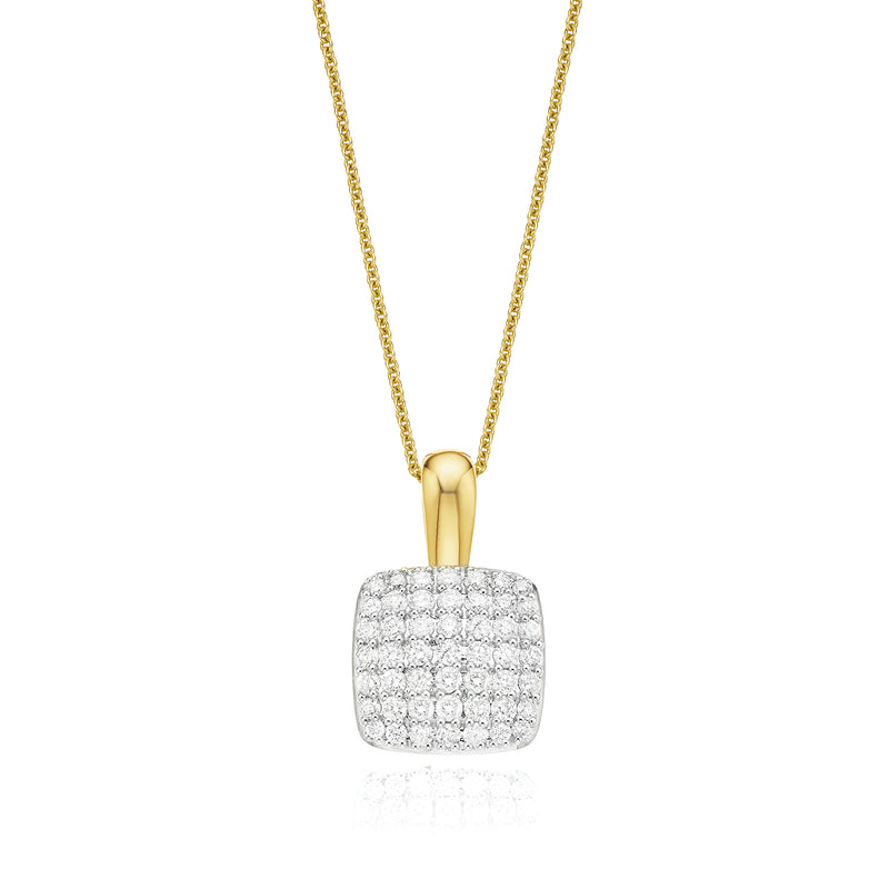 18ct Yellow Gold Round Brilliant Cut with 1 CARAT tw of Diamond Pendant