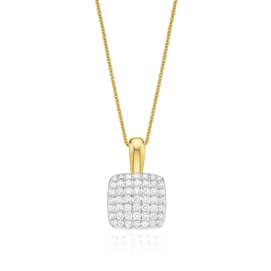 18ct Yellow Gold Round Brilliant Cut with 1 CARAT tw of Diamond Pendant