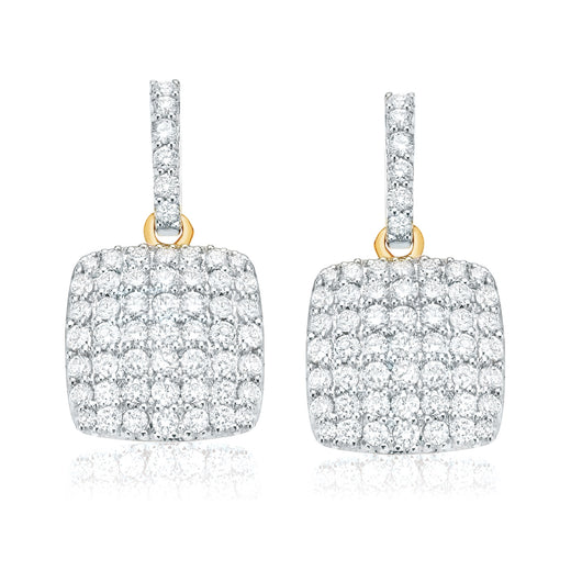 18ct Yellow Gold Round Brilliant Cut with 1 CARAT tw of Diamonds Earrings