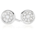 9ct White Gold Round Brilliant Cut with 0.12 CARAT tw of Diamonds Earrings