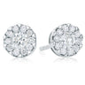 18ct White Gold Round Brilliant Cut with 0.74 CARAT tw of Diamonds Earrings