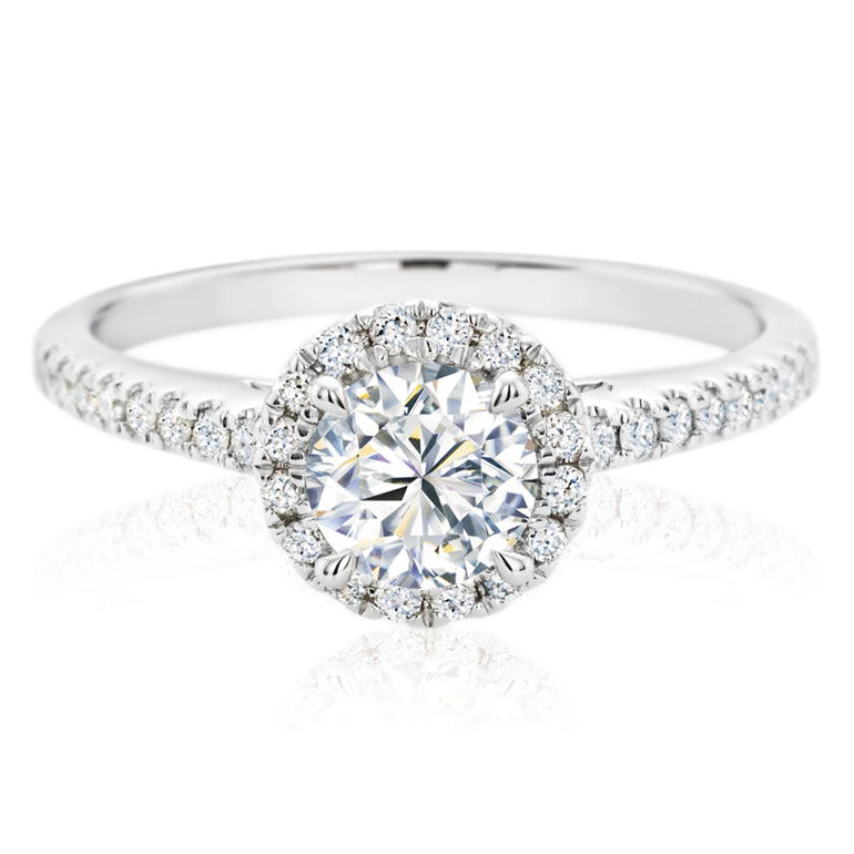 Forevermark 18ct White Gold Round Cut with 0.94 CARAT tw of Diamonds Ring