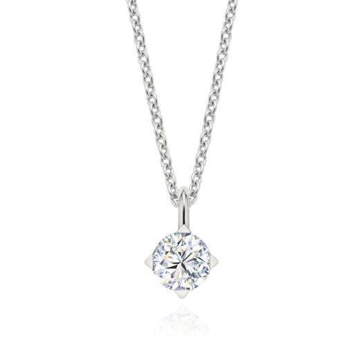Forevermark 18ct White Gold Round Cut with 1/3 CARAT tw of Diamond Pendant