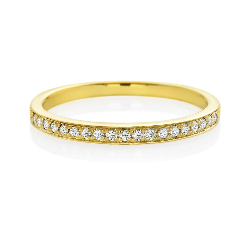 Forevermark 18ct Yellow Gold Round Cut with 0.13 Carat tw of Diamonds ...