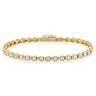 9ct Yellow Gold Round Brilliant Cut with 2 CARAT tw of Diamonds Tennis Bracelet