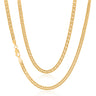 9ct Yellow Gold 2.5mm Double Diamond Cut Curb Chain in 55cm