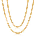 9ct Yellow Gold 2.5mm Double Diamond Cut Curb Chain in 55cm