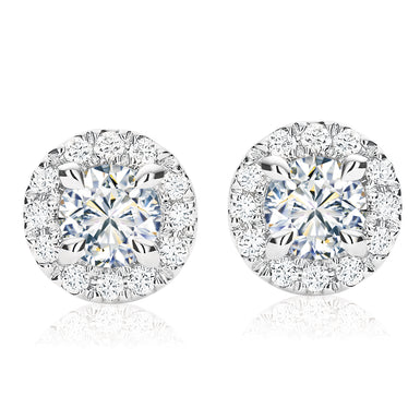 Forevermark 18ct White Gold Round Cut with 0.35 CARAT tw of Diamonds Earrings