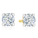 Forevermark 18ct Yellow Gold Round Cut with 1/3 CARAT tw of Diamonds Earrings