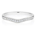 Forevermark 18ct White Gold Round Cut with 0.11 CARAT tw of Diamonds Band Ring