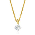 Forevermark 18ct Yellow Gold Round Cut with 1/3 CARAT of Diamonds Pendant