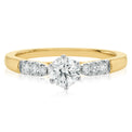 18ct Yellow Gold Round Brilliant Cut with 3/4 CARAT tw of Diamonds Ring