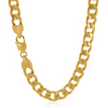 9ct Yellow Gold 9mm Bevelled Diamond Cut Curb Chain in 55cm