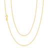 9ct Yellow Gold 45cm Diamond Cut Long Curb Chain