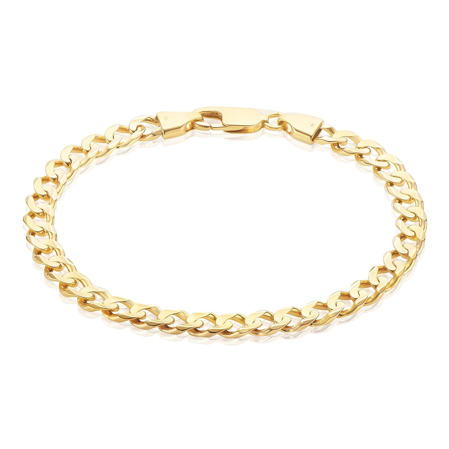 Amazon.com: Nuragold 14K Yellow Gold 6mm Rope Diamond Cut Italian Chain  Bracelet Mens or Women 7