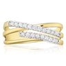 9ct Two Tone Gold Round Brilliant Cut with 1/4 CARAT tw of Diamonds Ring