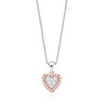 Pink Diamonds 9ct Rose & White Gold Round Cut with 0.15 CARAT tw of Diamond Pendant